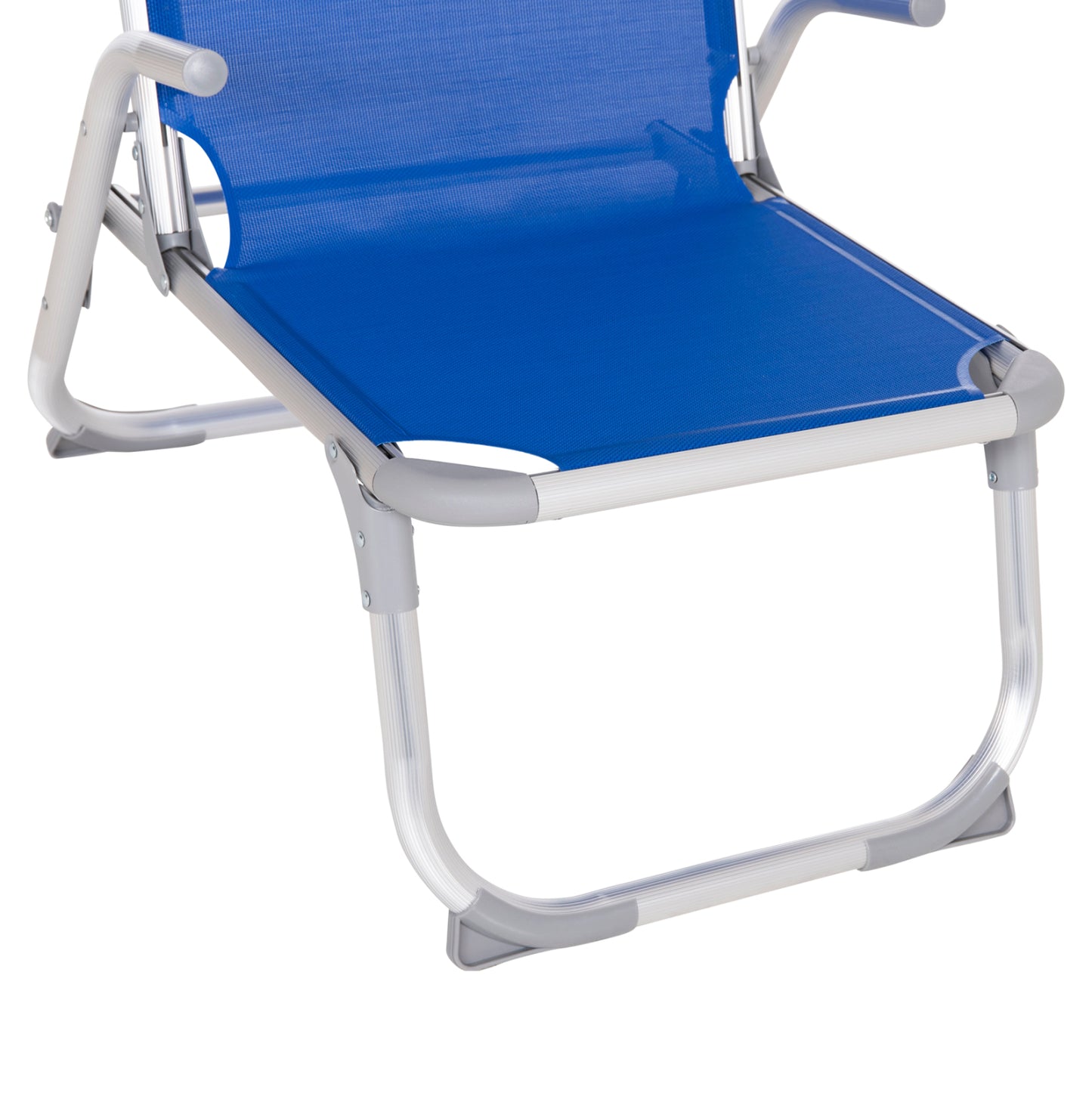 Raised Beach Chair Heavy Duty Aluminum Almira Hm6431.01 Blue Textilene 53x68x80hcm