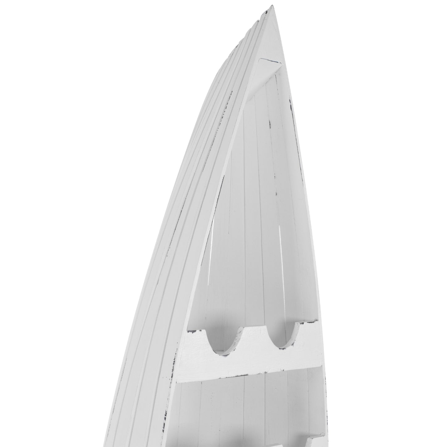 Bottle Rack Vertical 25 Places Boat Shape Mahogany Wood  Hm9494 55x30x195h Cm.