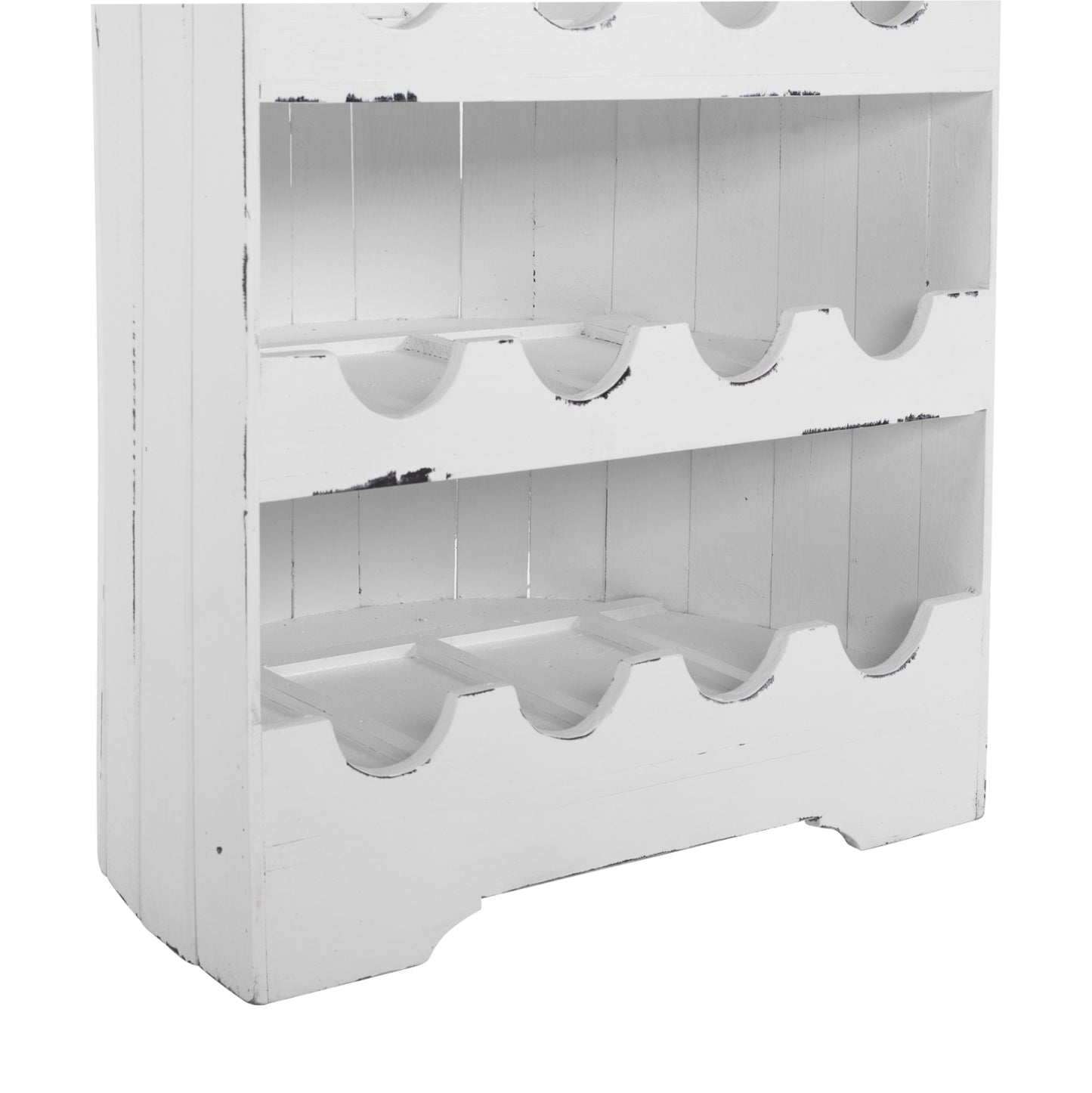 Bottle Rack Vertical 25 Places Boat Shape Mahogany Wood  Hm9494 55x30x195h Cm.