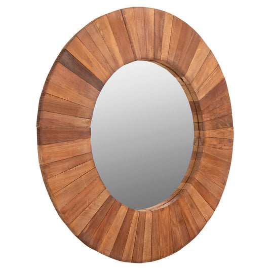 Wall Mirror Hm7726 Recycled Wood Natural Φ100cm