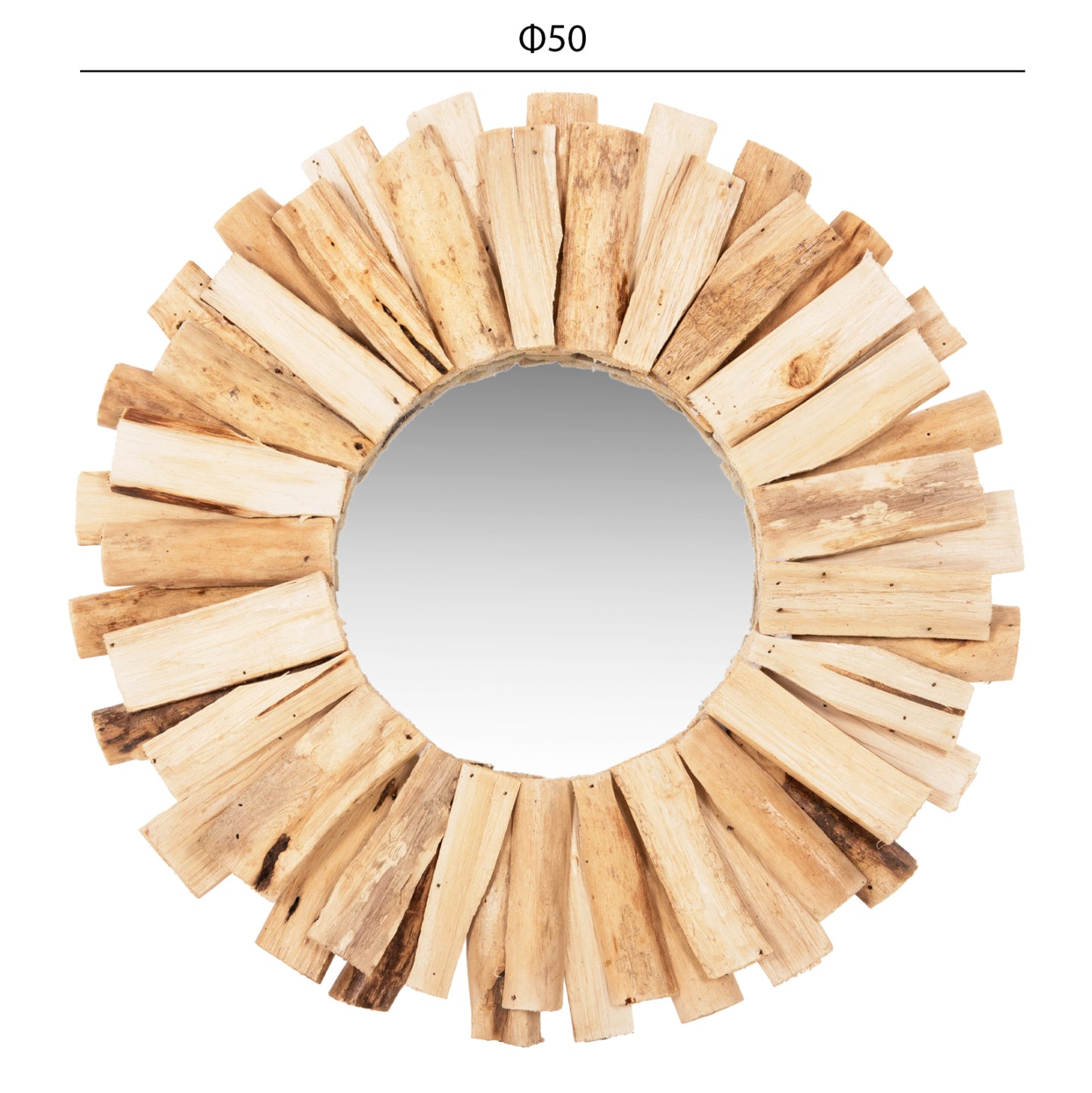 Wall Mirror Hm7719 Driftwood Natural 50x5x50h