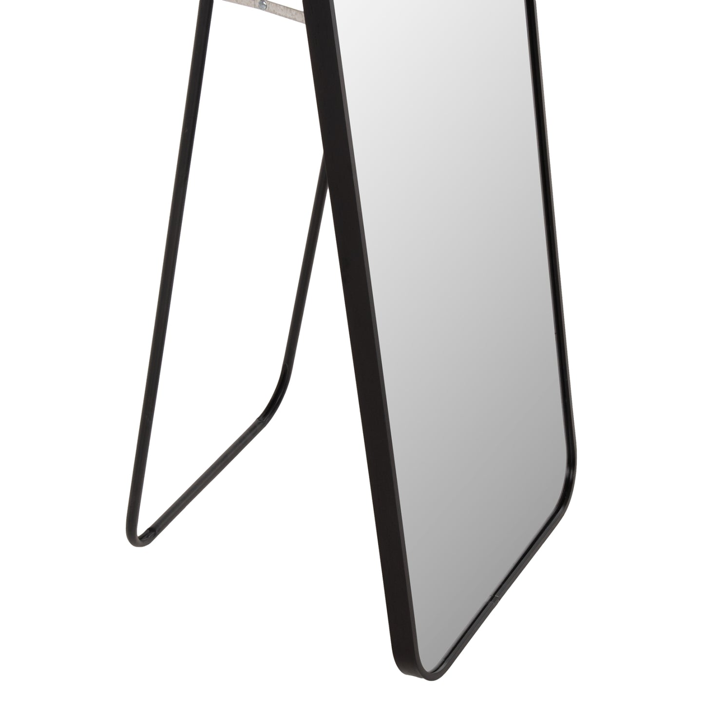 Floor Standing Mirror Boely Hm9577.01 Aluminum Frame In Black Color 40x35x160hcm.