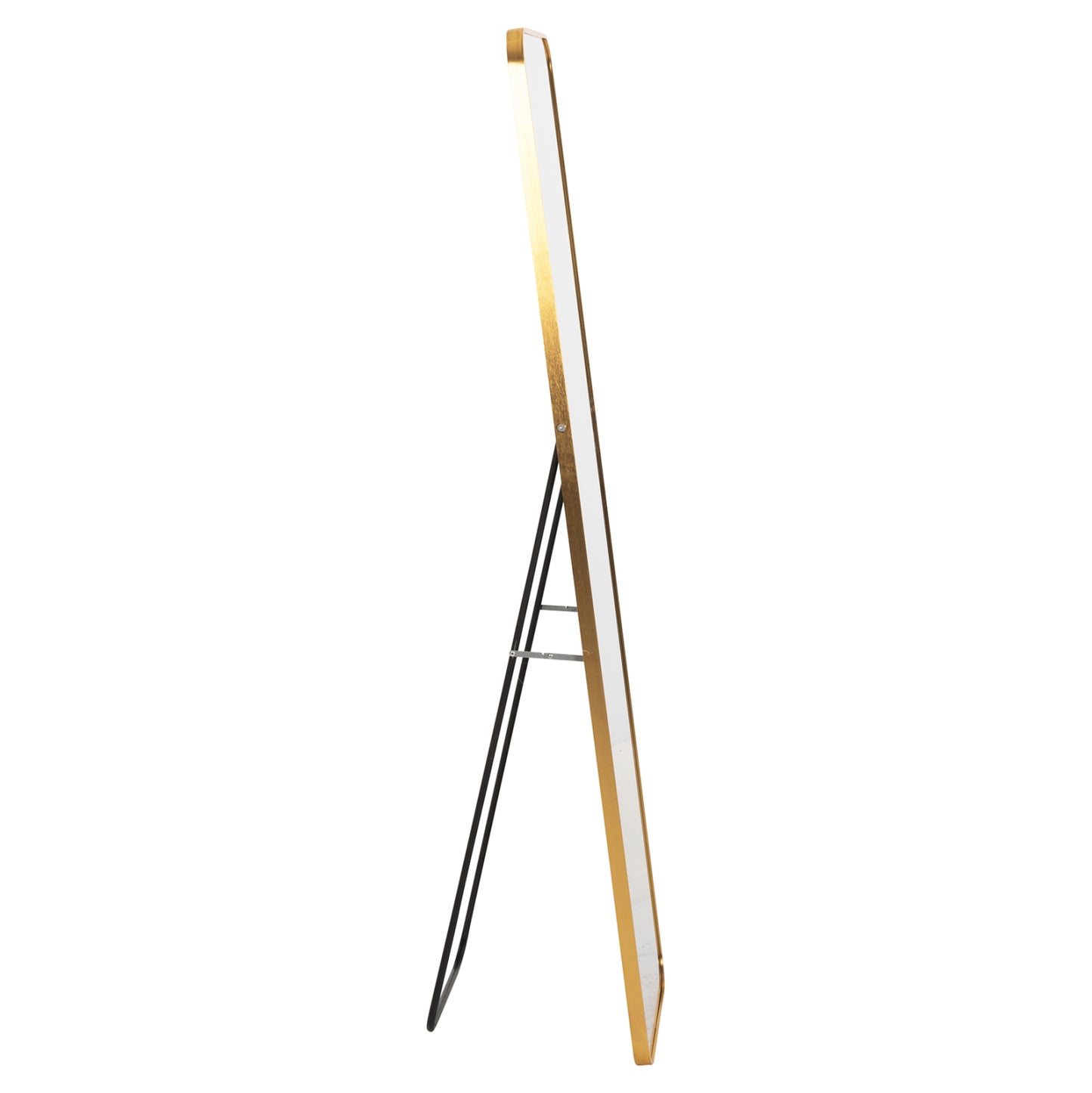Floor Standing Mirror Boely Hm9577.30 Aluminum Frame In Gold Color 40x35x160hcm.