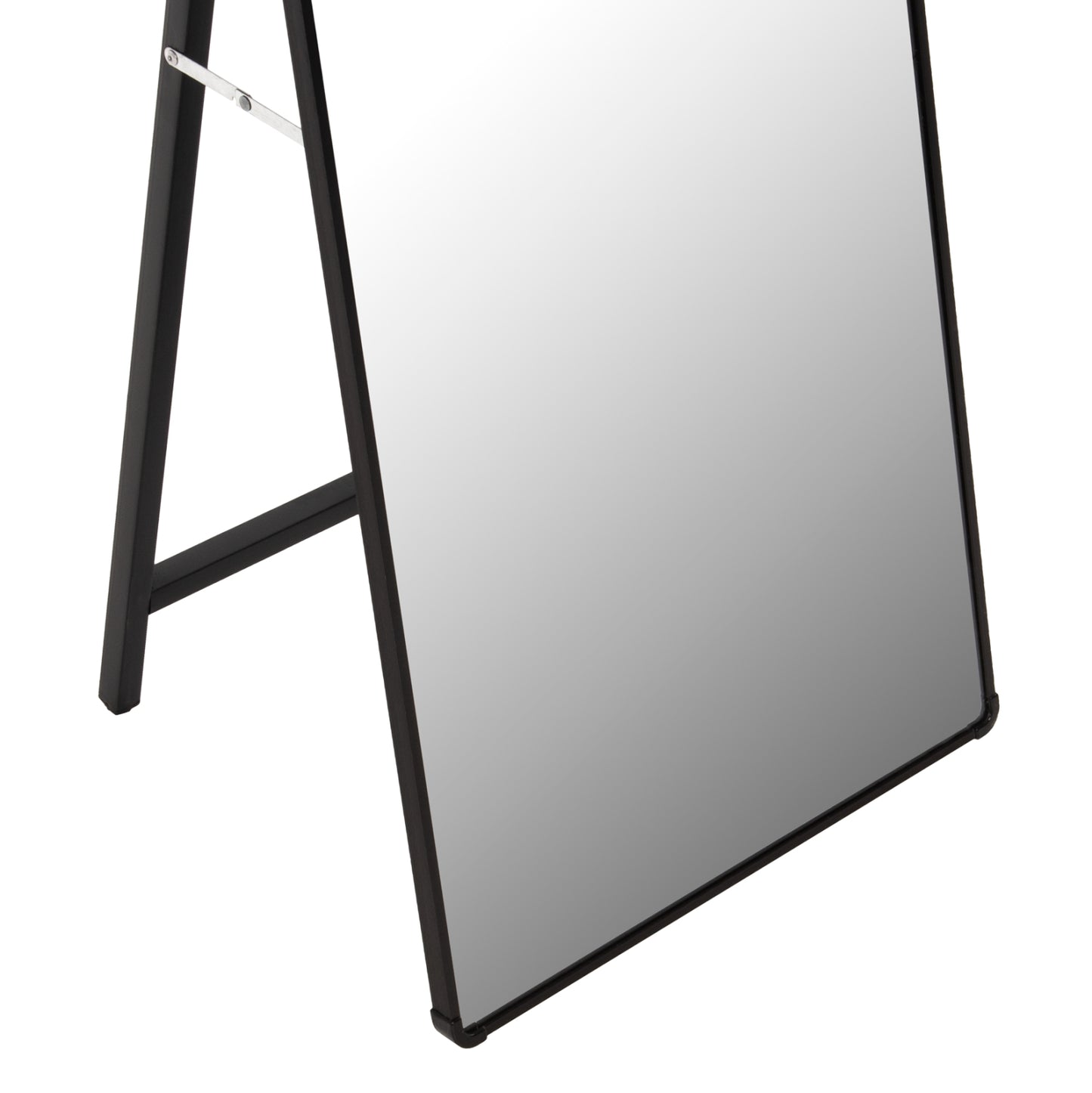 Floor Standing Mirror Joely Hm9578.01 Aluminum Frame In Black Color 40x31x160hcm.