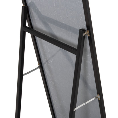 Floor Standing Mirror Joely Hm9578.01 Aluminum Frame In Black Color 40x31x160hcm.