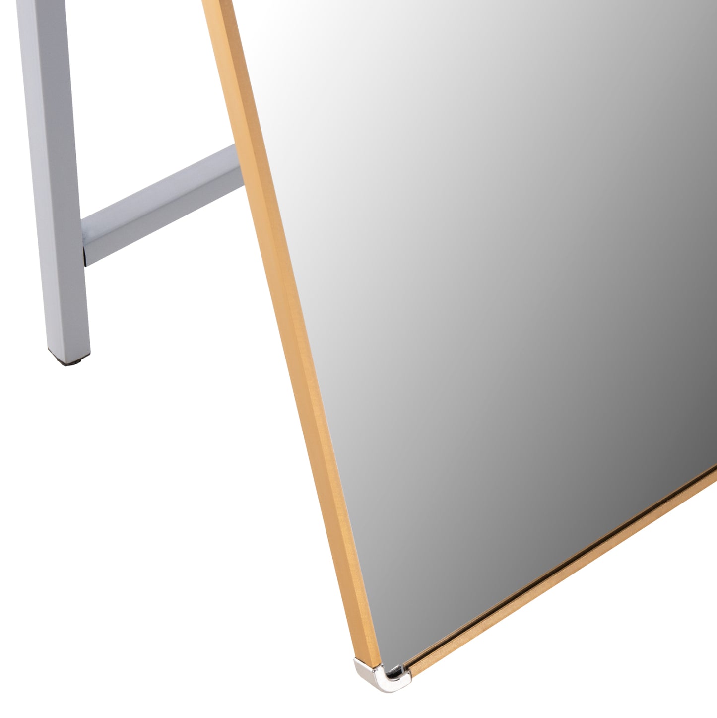 Floor Standing Mirror Joely Hm9578.30 Aluminum Frame In Gold Color 40x31x160hcm.