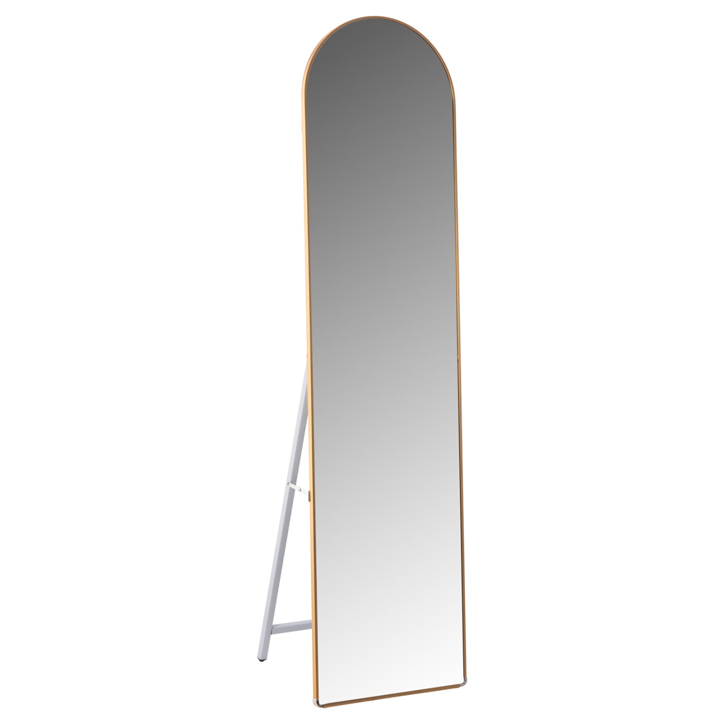 Floor Standing Mirror Joely Hm9578.30 Aluminum Frame In Gold Color 40x31x160hcm.