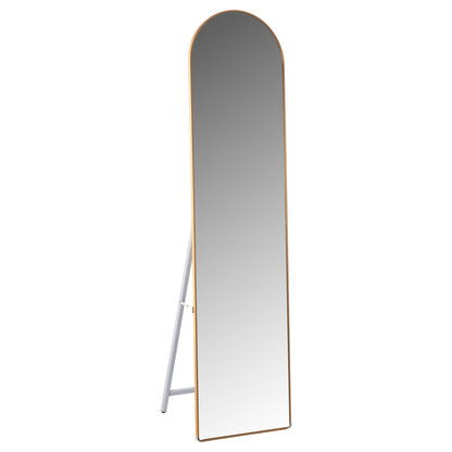 Floor Standing Mirror Joely Hm9578.30 Aluminum Frame In Gold Color 40x31x160hcm.