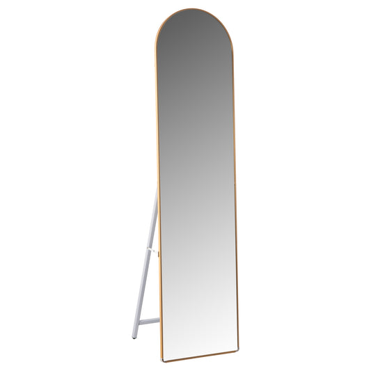 Floor Standing Mirror Joely Hm9578.30 Aluminum Frame In Gold Color 40x31x160hcm.