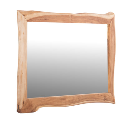 Wall Mirror Zion Hm8186.21 Solid Acacia Wood-light Natural Wood Color 140x80x4(thickness)cm.