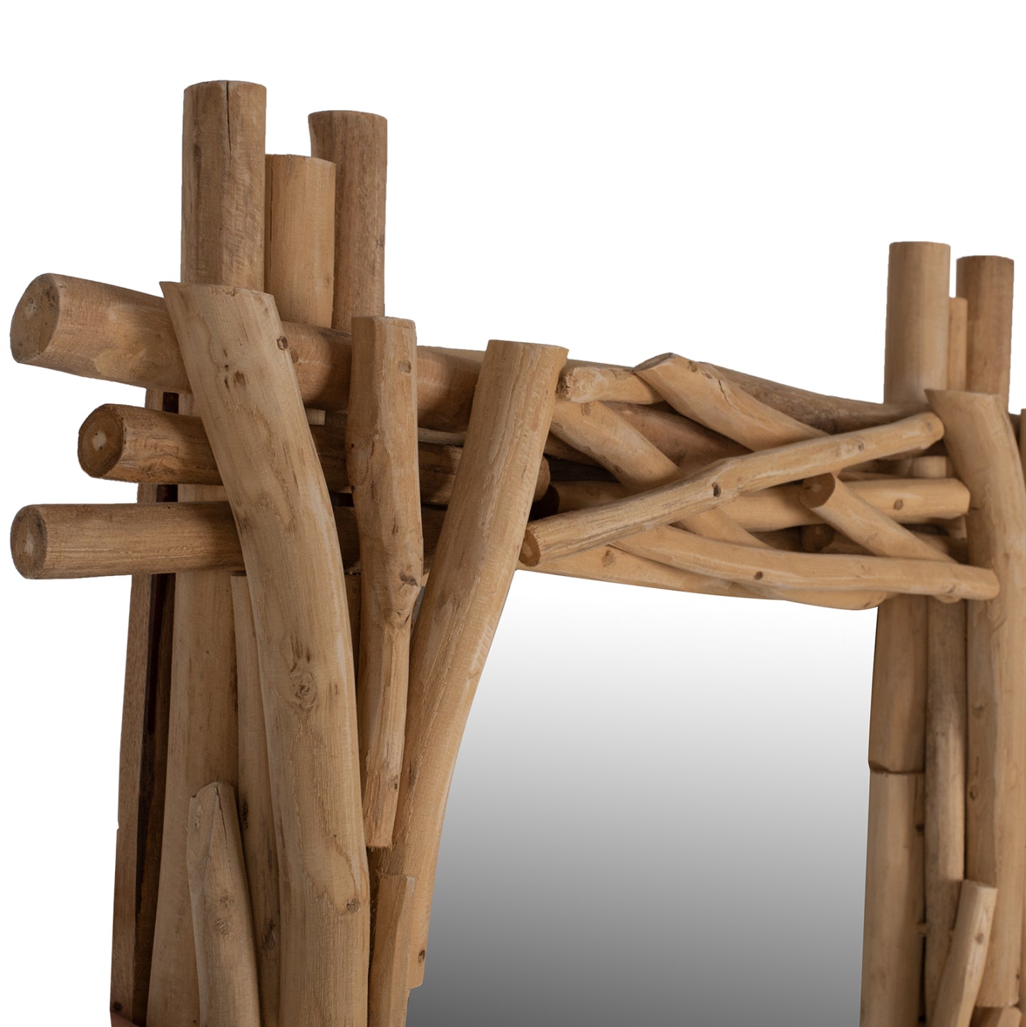 Mirror Fb99372 Solid Teak Branches Natural 100x80h