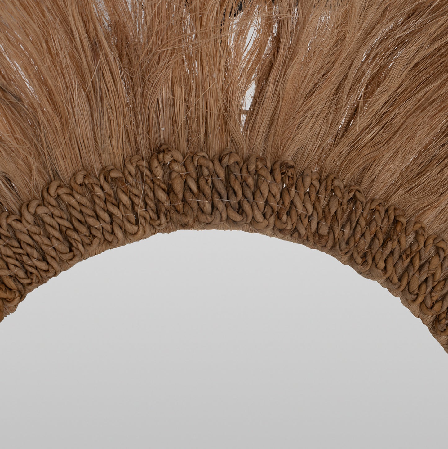 Mirror Round With Abaca Frame Natural Color 90x4,5x90hcm.hm7730