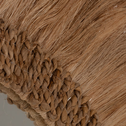Mirror Round With Abaca Frame Natural Color 90x4,5x90hcm.hm7730