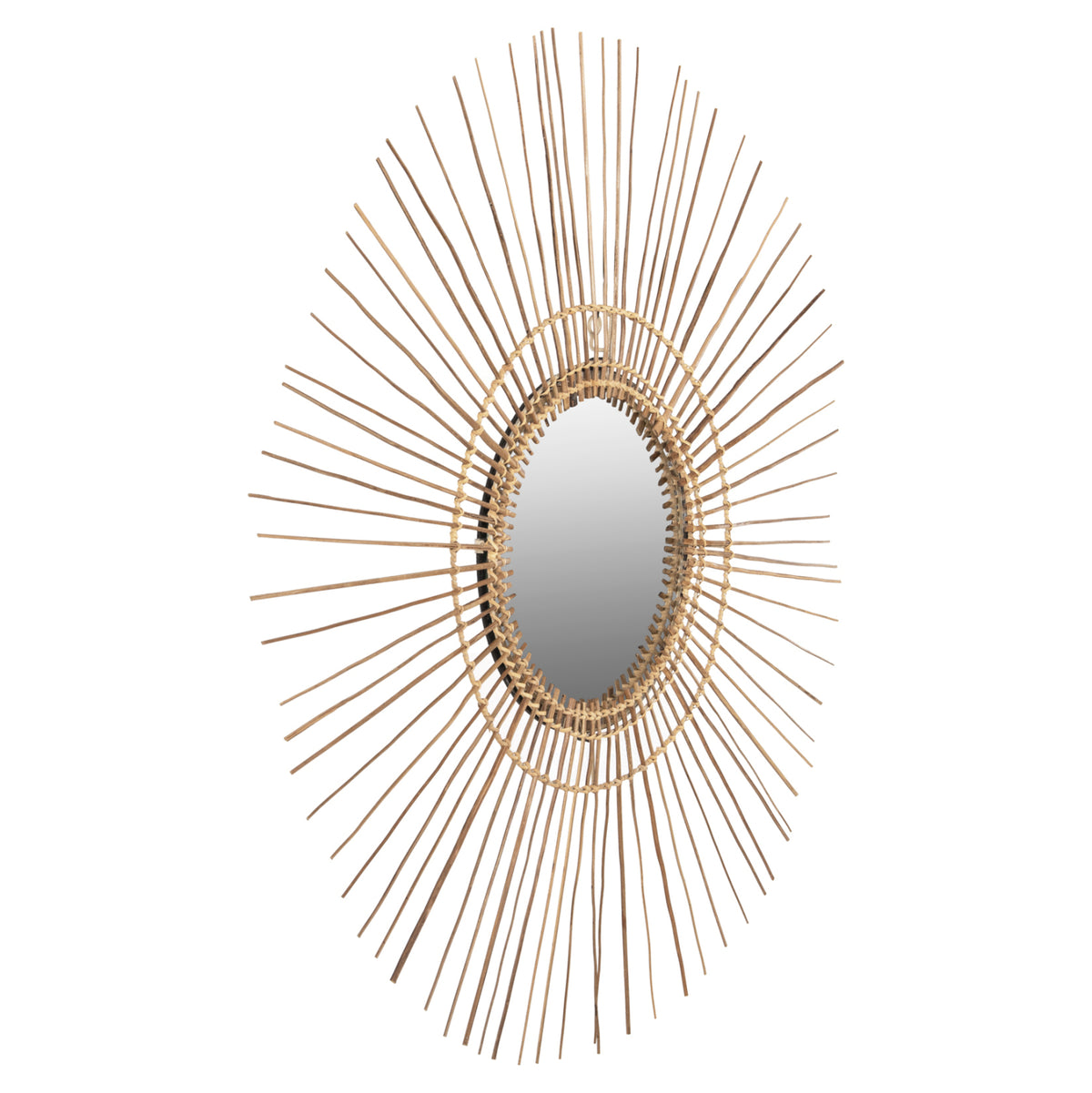 Mirror Round With Coconut Sticks Frame Natural Color Φ85cm.hm7733