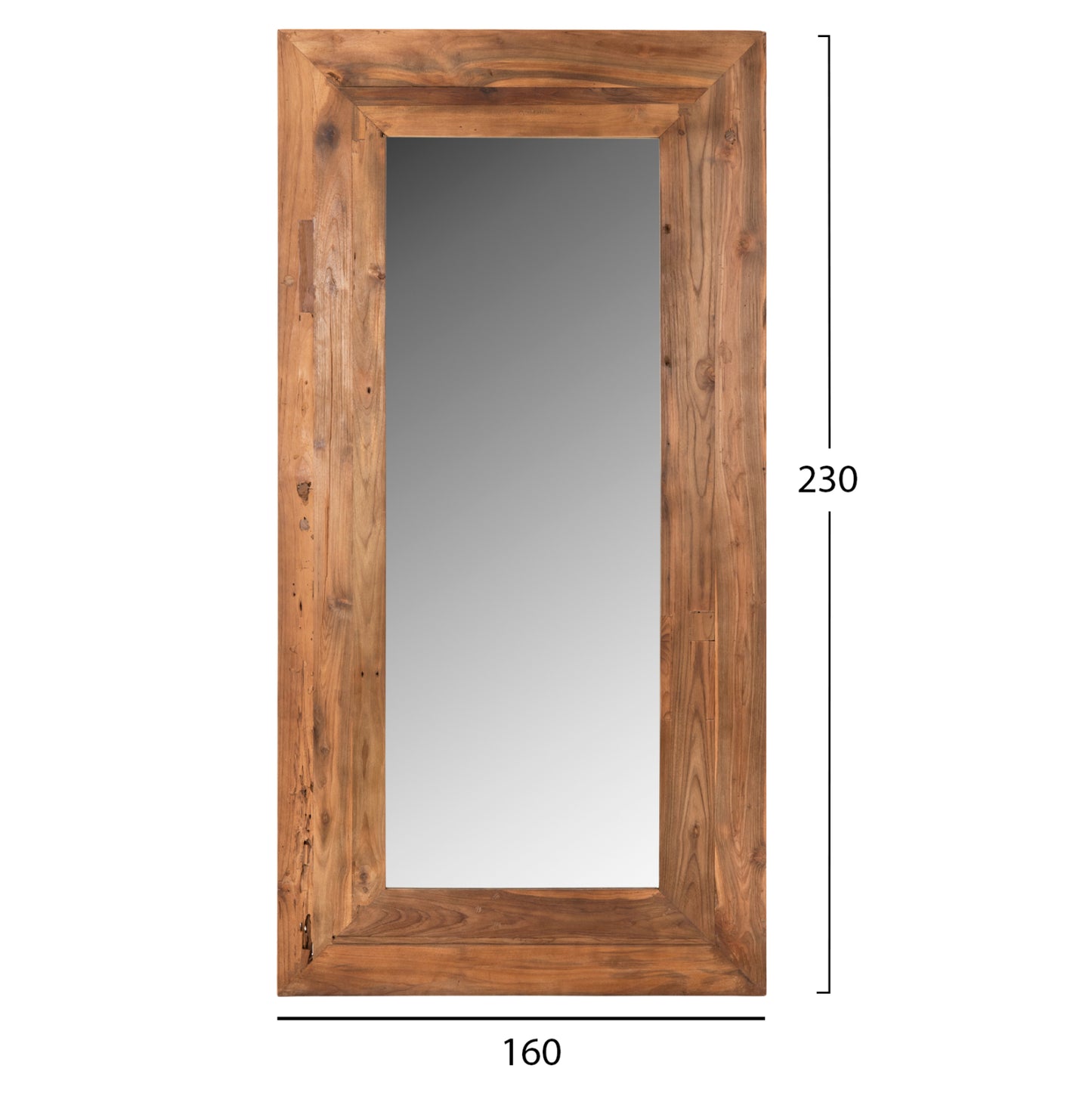 Wall Mirror Yorkshire Hm4269 Recycled Teak Wood Frame 160x230cm.