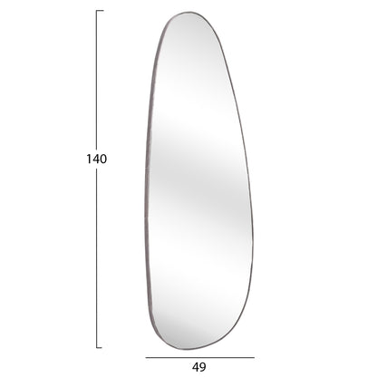 Wall Mirror Crither Hm4486.02 Mdf Frame In Grey Marble Coloring 49x140hcm.