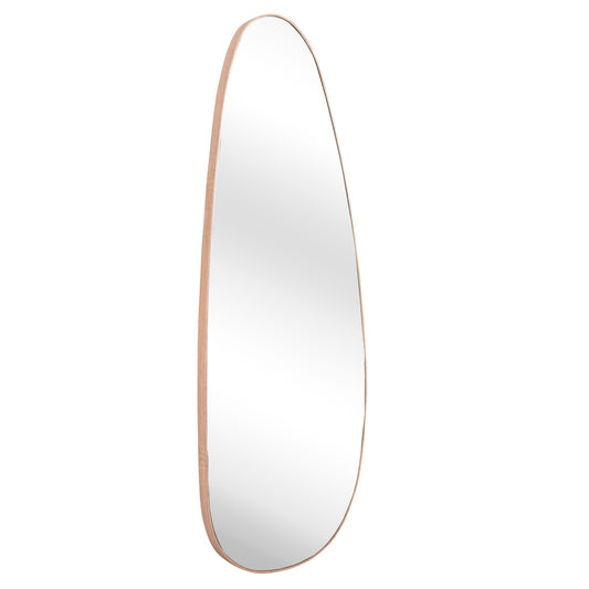 Wall Mirror Crither Hm4486.03 Mdf Frame In Natural Wood Coloring 49x140hcm.