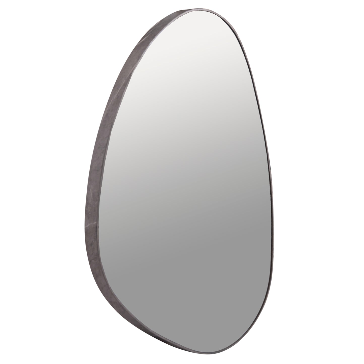 Wall Mirror Irregu Hm4487.02 Mdf Frame In Grey Marble Coloring 60x80hcm.