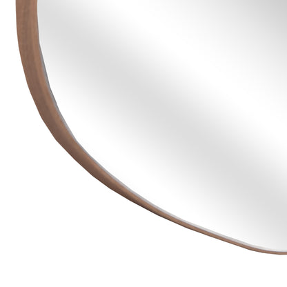 Wall Mirror Irregu Hm4487.03 Mdf Frame In Natural Wood Coloring 60x80hcm.