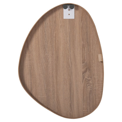 Wall Mirror Irregu Hm4487.03 Mdf Frame In Natural Wood Coloring 60x80hcm.