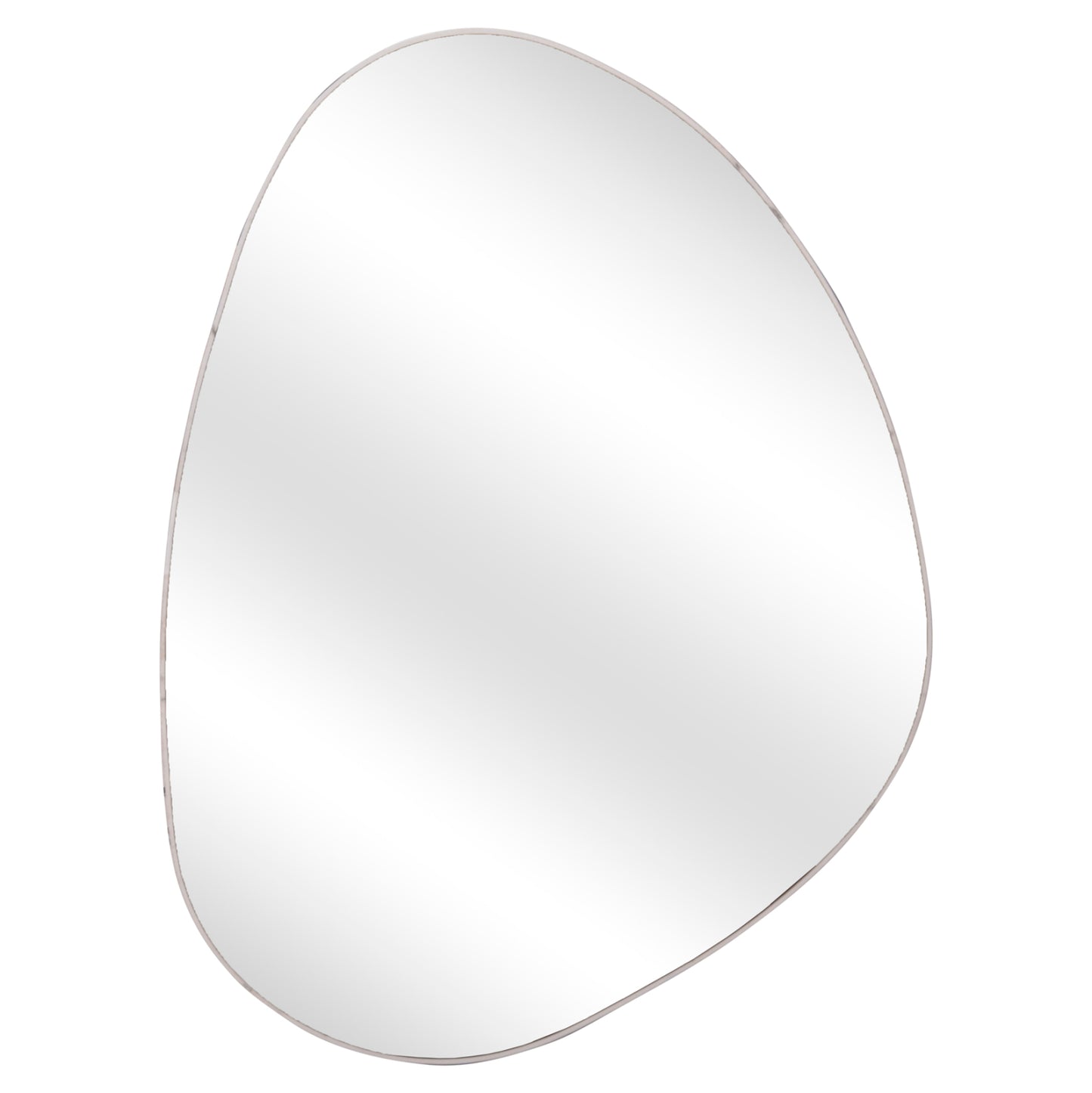 Wall Mirror Irregu Hm4487.05 Mdf Frame In White Marble Coloring 60x80hcm.