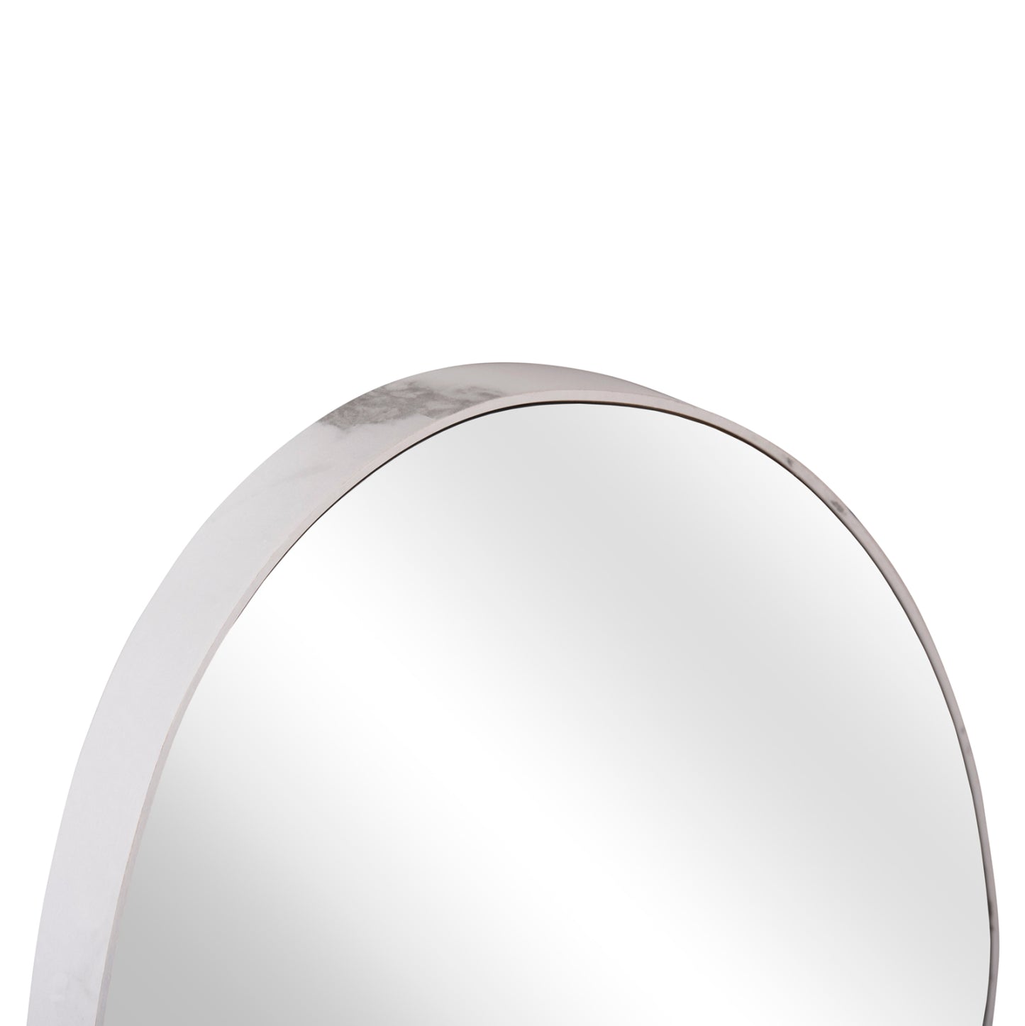 Wall Mirror Irregu Hm4487.05 Mdf Frame In White Marble Coloring 60x80hcm.