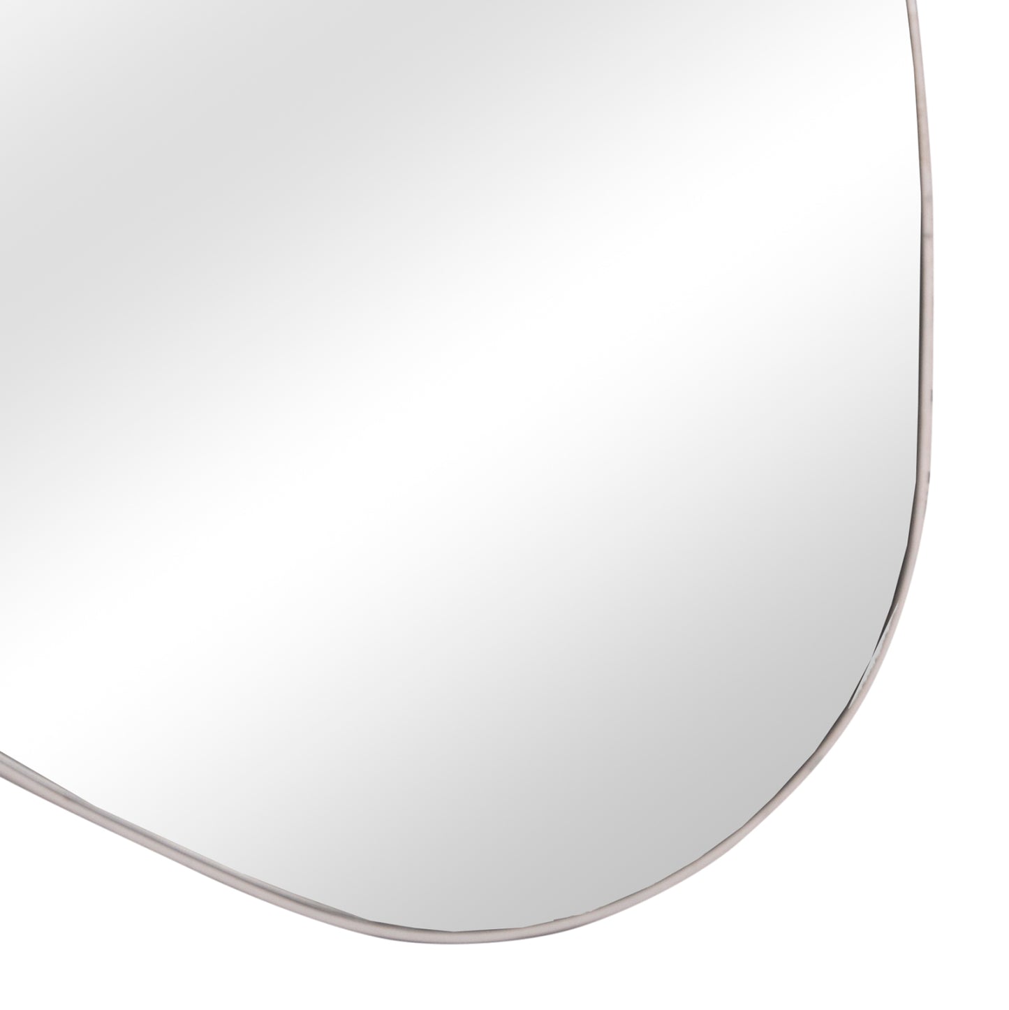 Wall Mirror Irregu Hm4487.05 Mdf Frame In White Marble Coloring 60x80hcm.