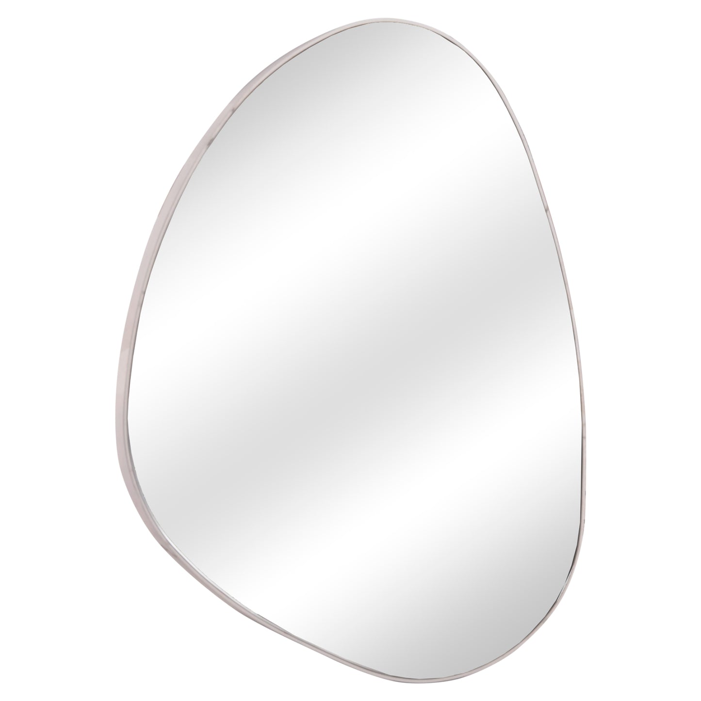 Wall Mirror Irregu Hm4487.05 Mdf Frame In White Marble Coloring 60x80hcm.