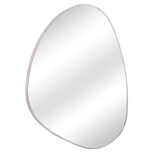 Wall Mirror Irregu Hm4487.05 Mdf Frame In White Marble Coloring 60x80hcm.