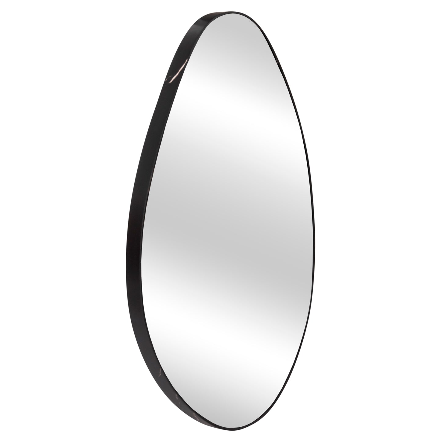 Wall Mirror Drop Hm4488.01 Mdf Frame In Black Marble Coloring 50x80hcm.