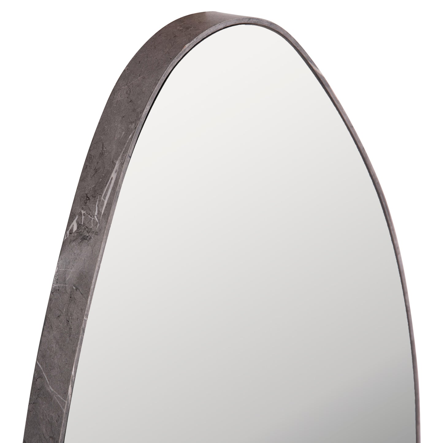 Wall Mirror Drop Hm4488.02 Mdf Frame In Grey Marble Coloring 50x80hcm.
