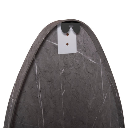 Wall Mirror Drop Hm4488.02 Mdf Frame In Grey Marble Coloring 50x80hcm.