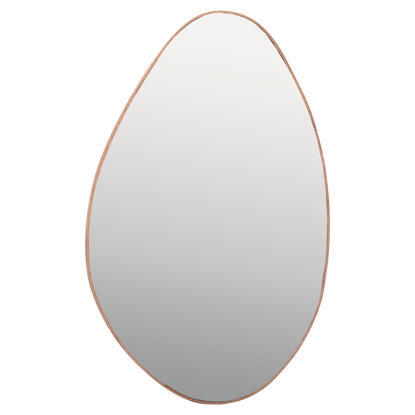 Wall Mirror Drop Hm4488.03 Mdf Frame In Natural Wood Color 50x80hcm.