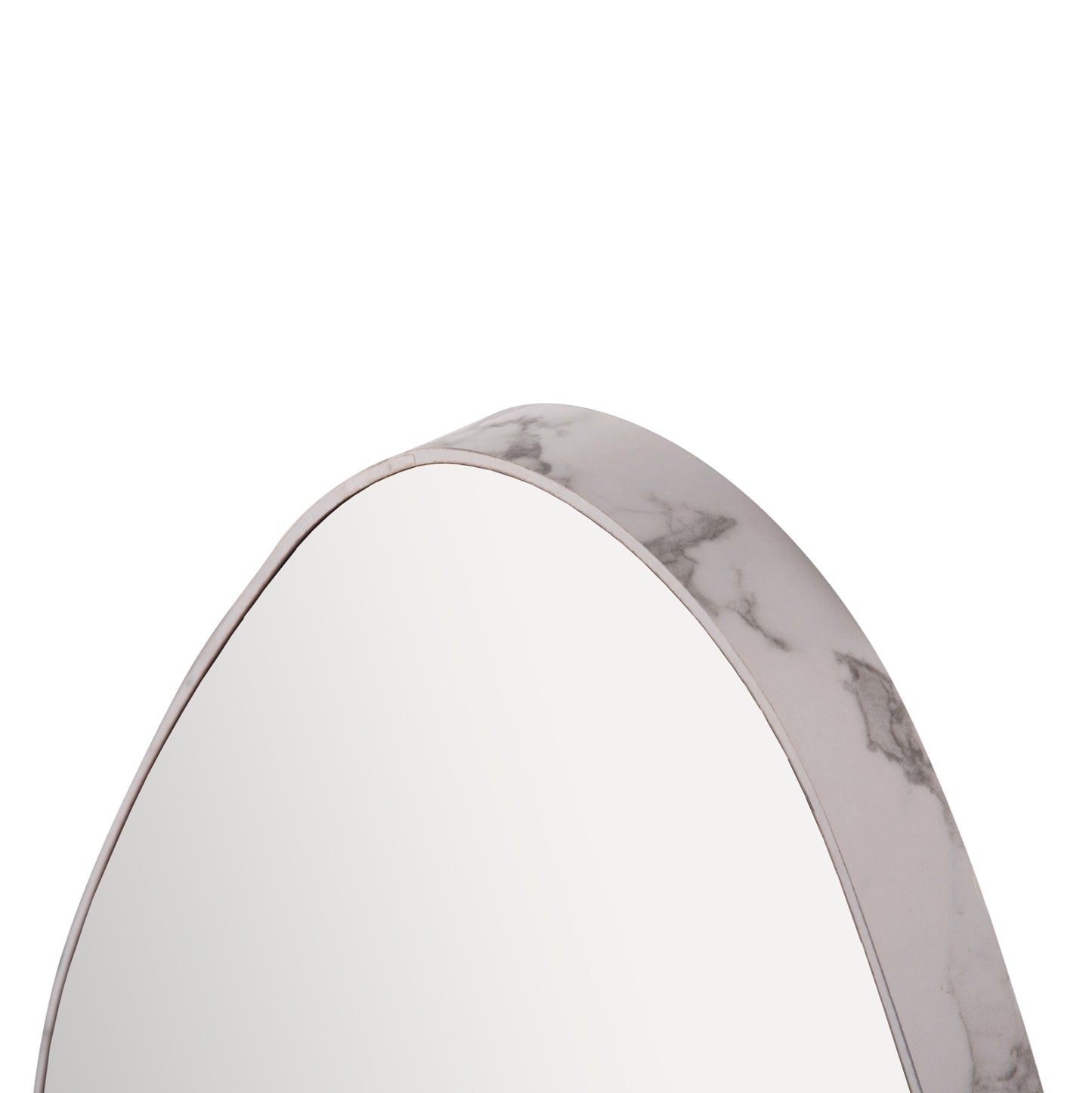 Wall Mirror Drop Hm4488.05 Mdf Frame In White Marble Coloring 50x80hcm.