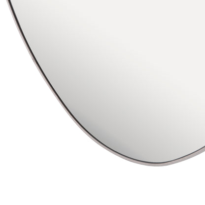 Wall Mirror Drop Hm4488.05 Mdf Frame In White Marble Coloring 50x80hcm.