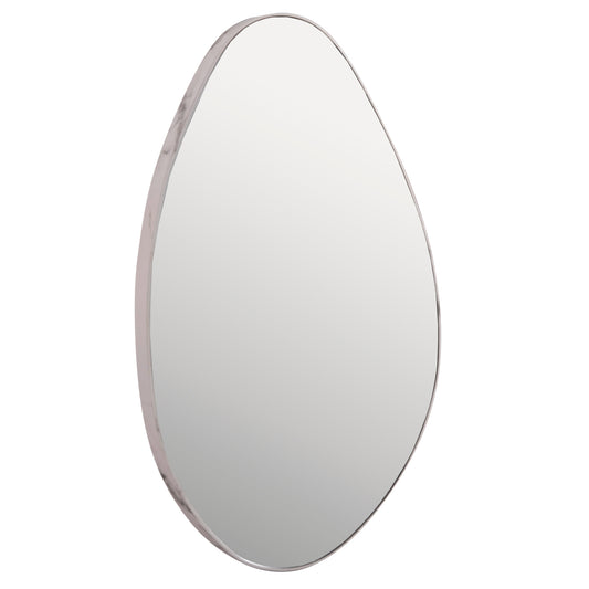 Wall Mirror Drop Hm4488.05 Mdf Frame In White Marble Coloring 50x80hcm.