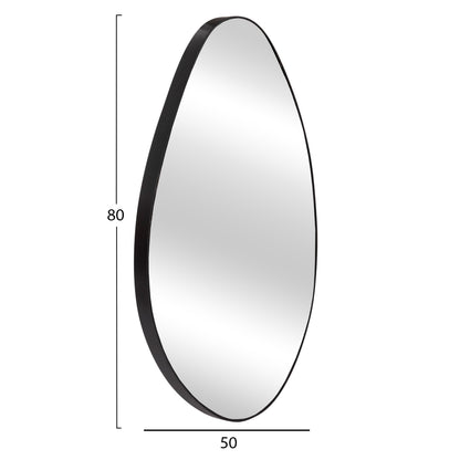 Wall Mirror Drop Hm4488.11 Mdf Frame In Black 50x80hcm.