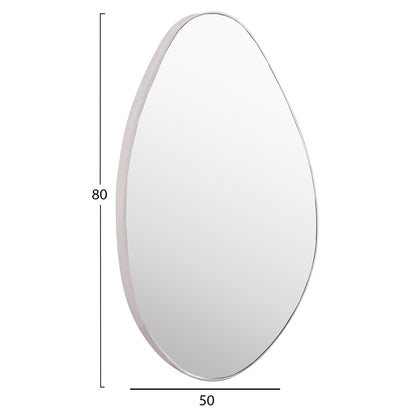 Wall Mirror Drop Hm4488.12 Mdf Frame In White 50x80hcm.