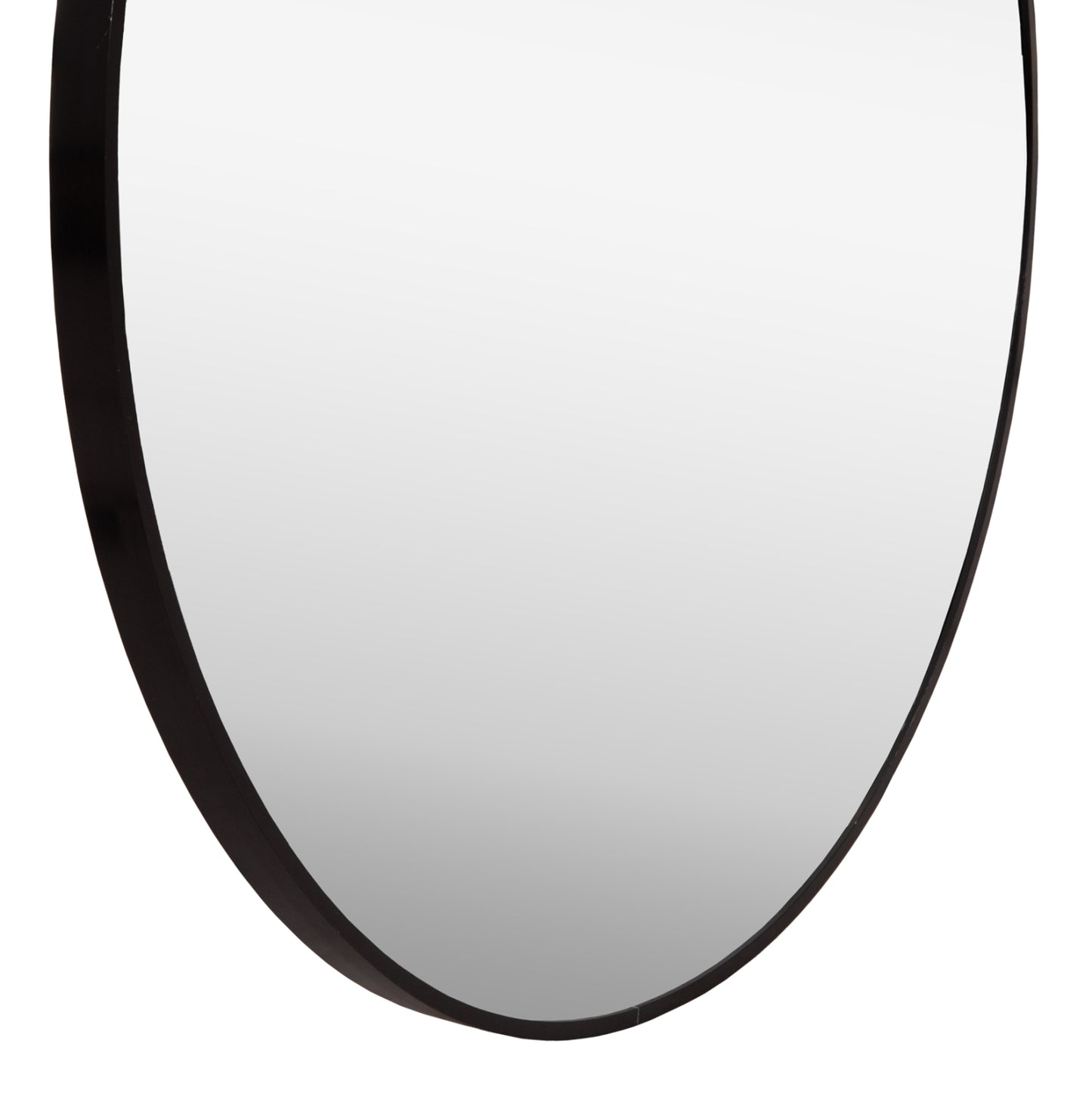 Wall Mirror Series Archer Hm4498.01 Round Aluminum Frame In Black Φ80cm.