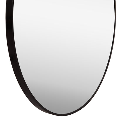 Wall Mirror Series Archer Hm4498.01 Round Aluminum Frame In Black Φ80cm.