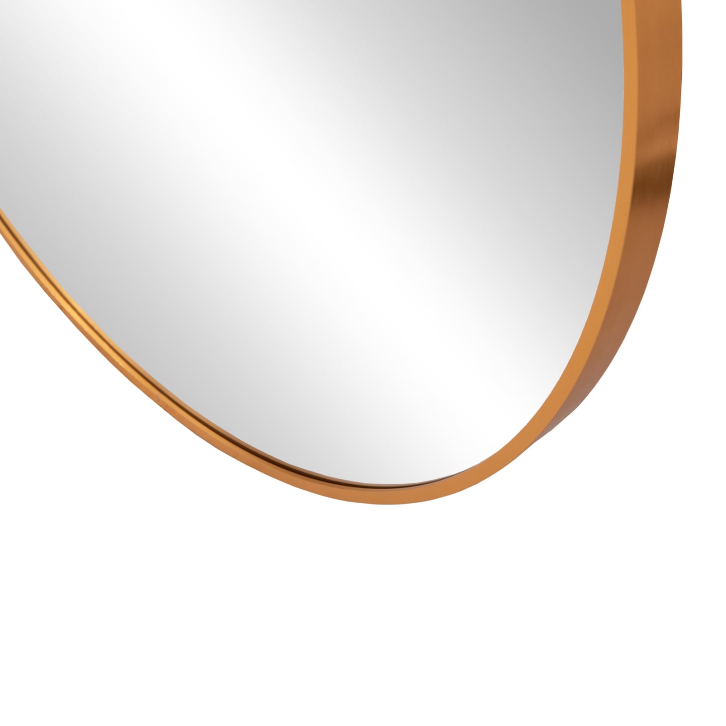 Wall Mirror Series Archer Hm4498.30 Round Aluminum Frame In Golden Φ80cm.