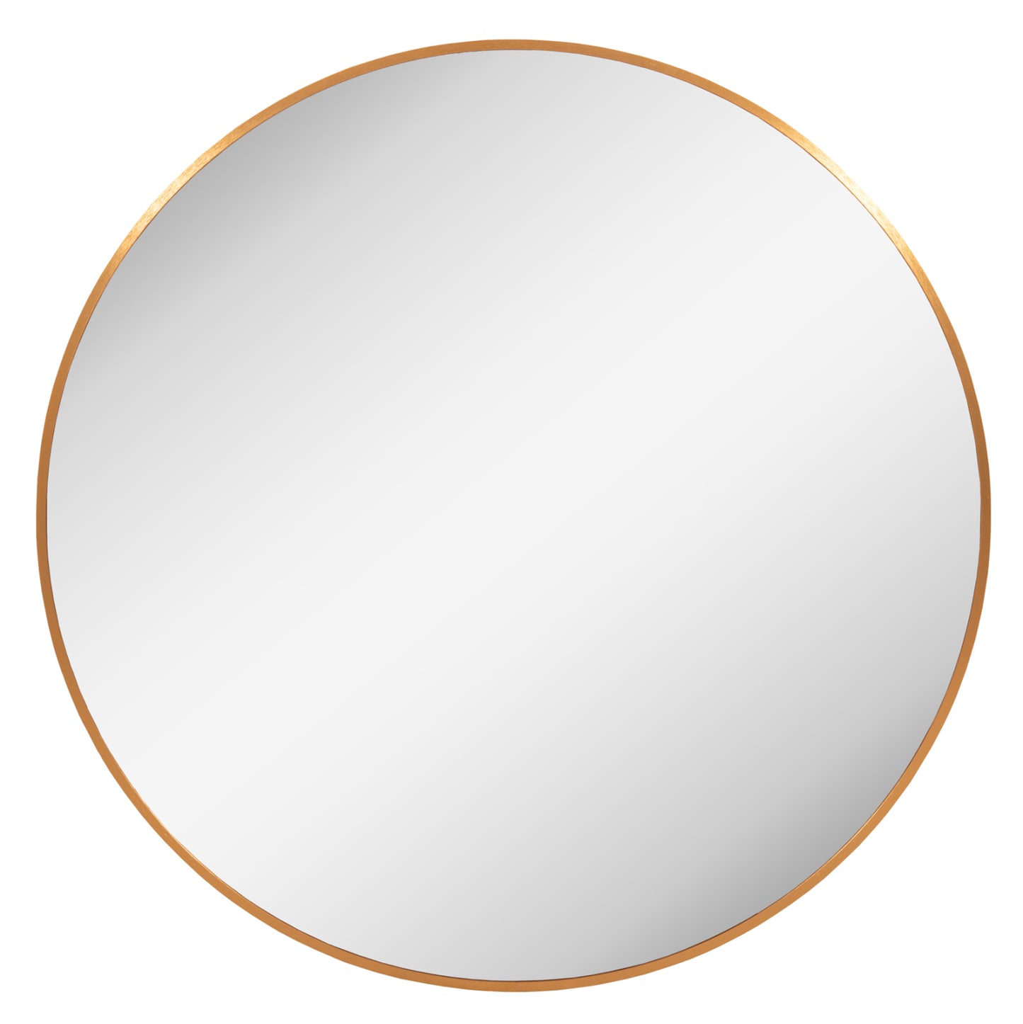 Wall Mirror Series Archer Hm4498.30 Round Aluminum Frame In Golden Φ80cm.