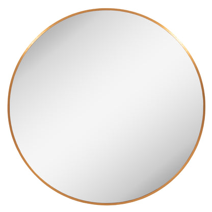 Wall Mirror Series Archer Hm4498.30 Round Aluminum Frame In Golden Φ80cm.