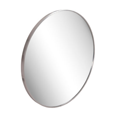 Wall Mirror Series Archer Hm4498.40 Round Aluminum Frame In Silver Φ80cm.