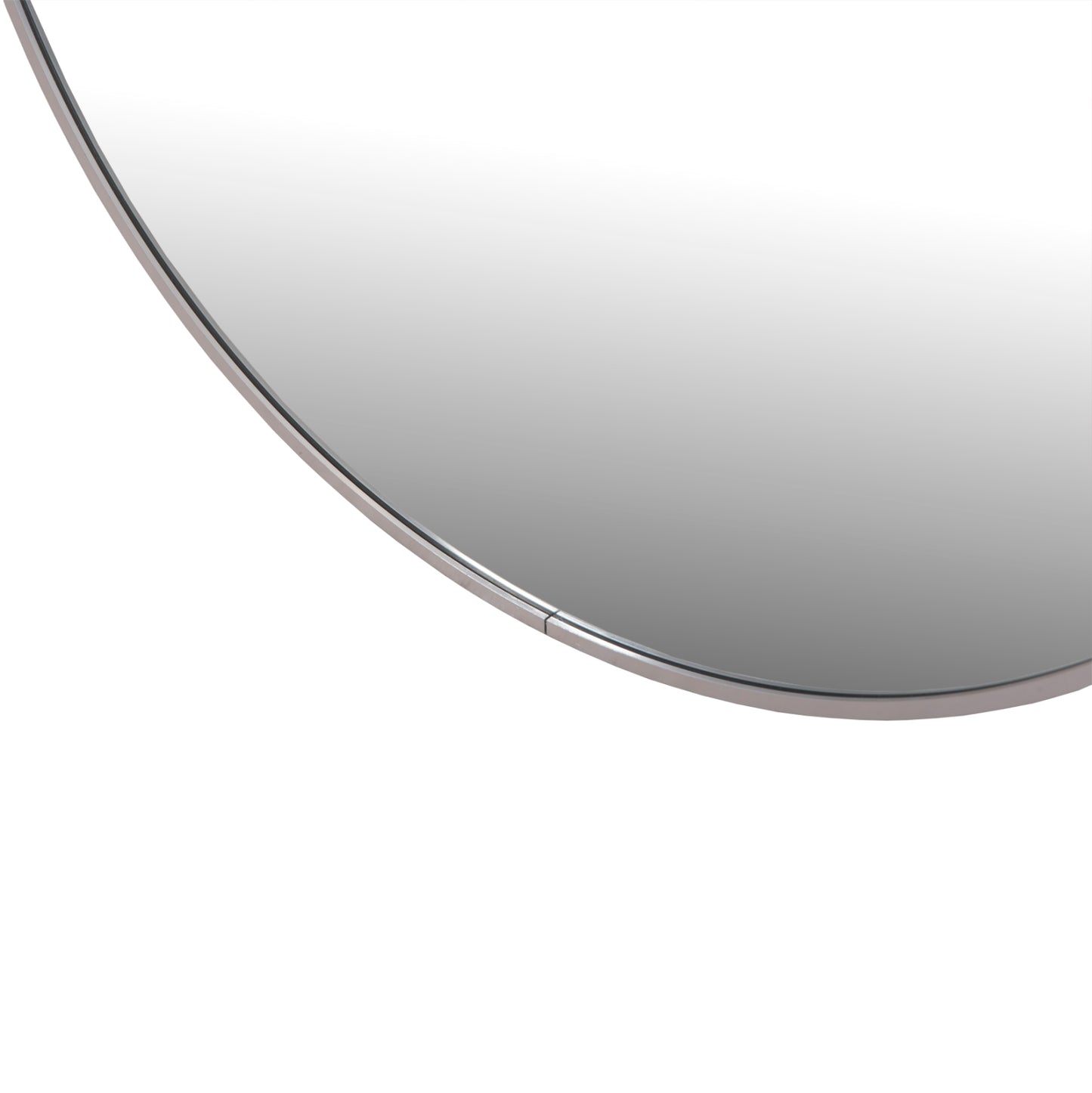 Wall Mirror Series Archer Hm4498.40 Round Aluminum Frame In Silver Φ80cm.