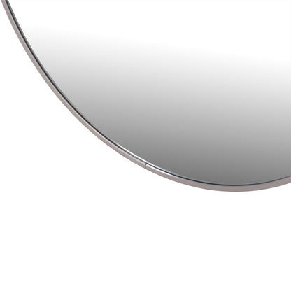 Wall Mirror Series Archer Hm4498.40 Round Aluminum Frame In Silver Φ80cm.