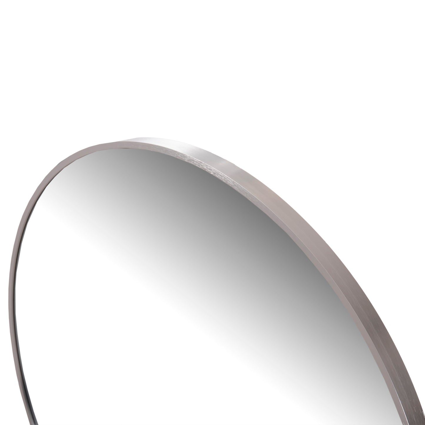 Wall Mirror Series Archer Hm4498.40 Round Aluminum Frame In Silver Φ80cm.