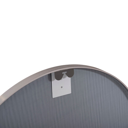 Wall Mirror Series Archer Hm4498.40 Round Aluminum Frame In Silver Φ80cm.
