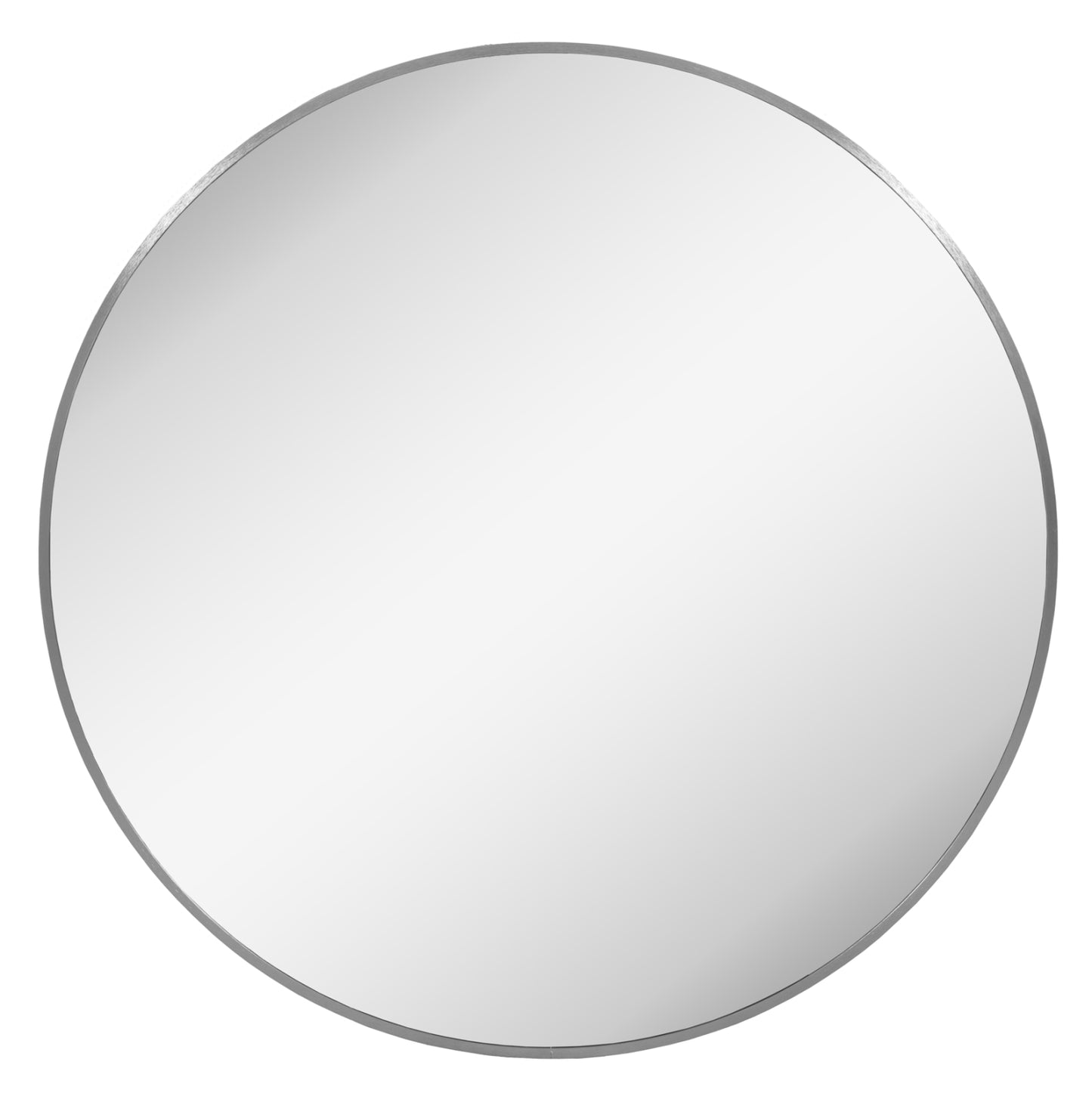 Wall Mirror Series Archer Hm4498.40 Round Aluminum Frame In Silver Φ80cm.