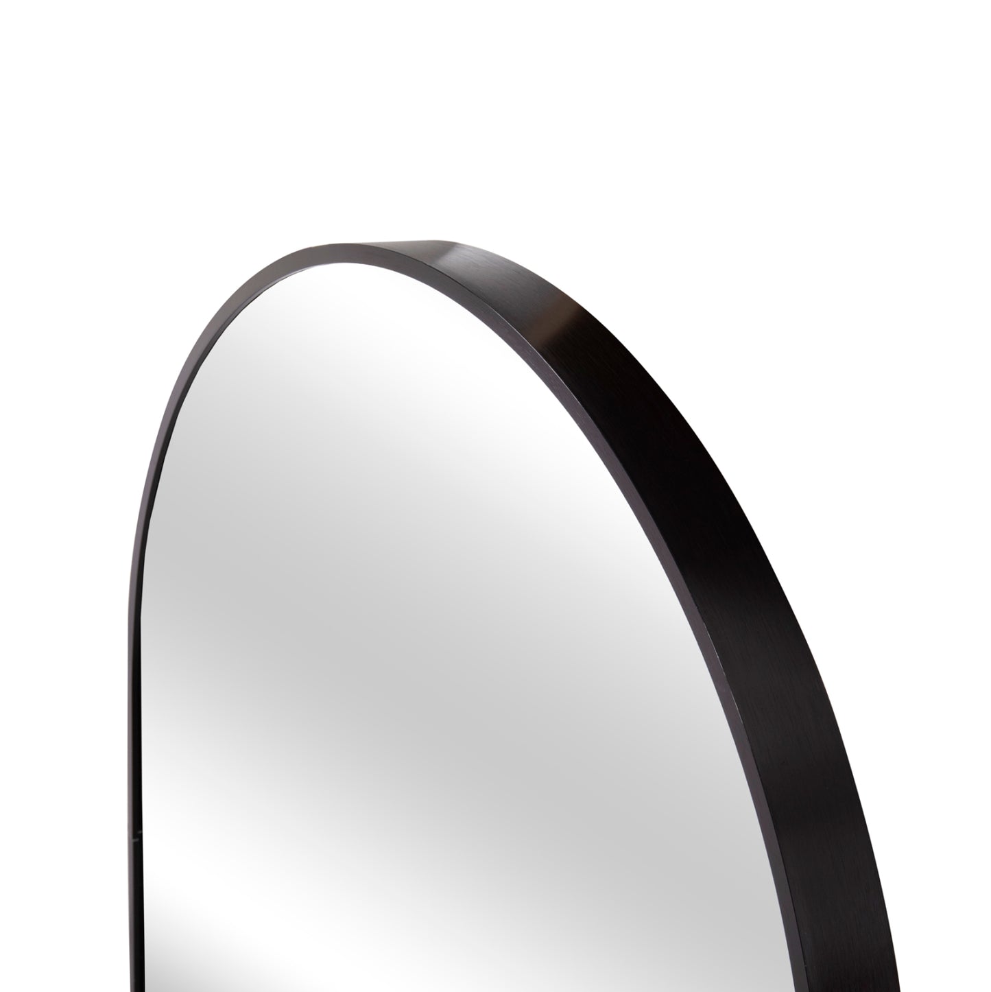 Wall Mirror Series Archer Hm4500.01 Oval Aluminum Frame In Black 59x79hcm.